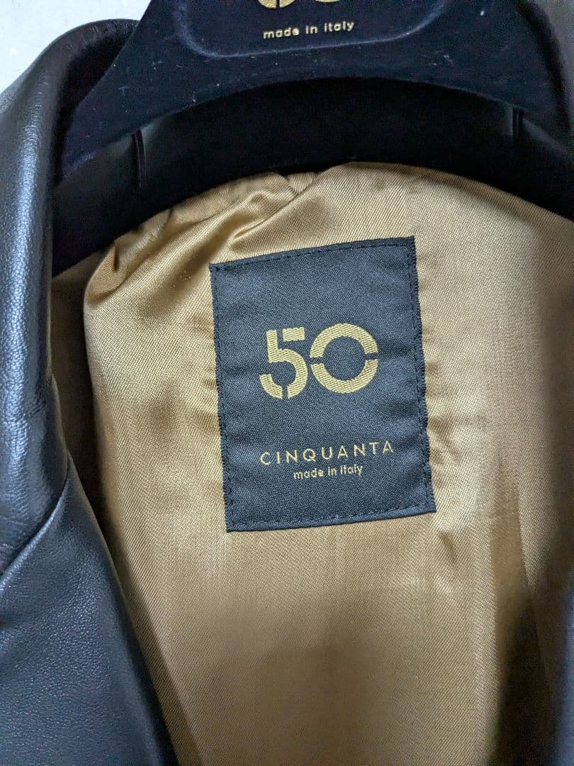 チンクアンタ ダブルライダースジャケット 42 黒