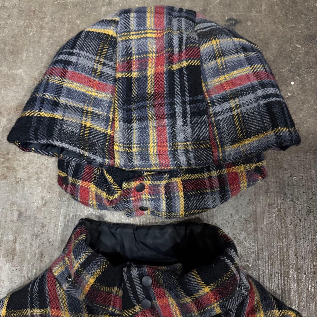 anrealage check down vest sullen チェック