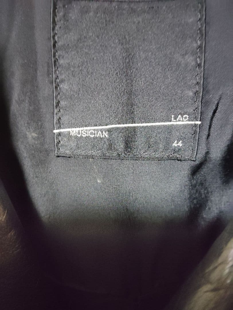 馬革 　ラッドミュージシャン　レザージャケット サイズ44 黒