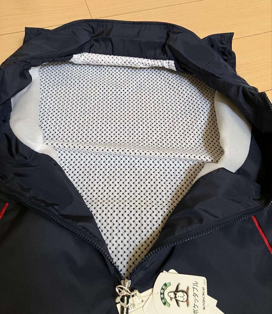 新品タグ付き80年代日本製デサントマンシングウエアネイビー ポケッタブルベストM