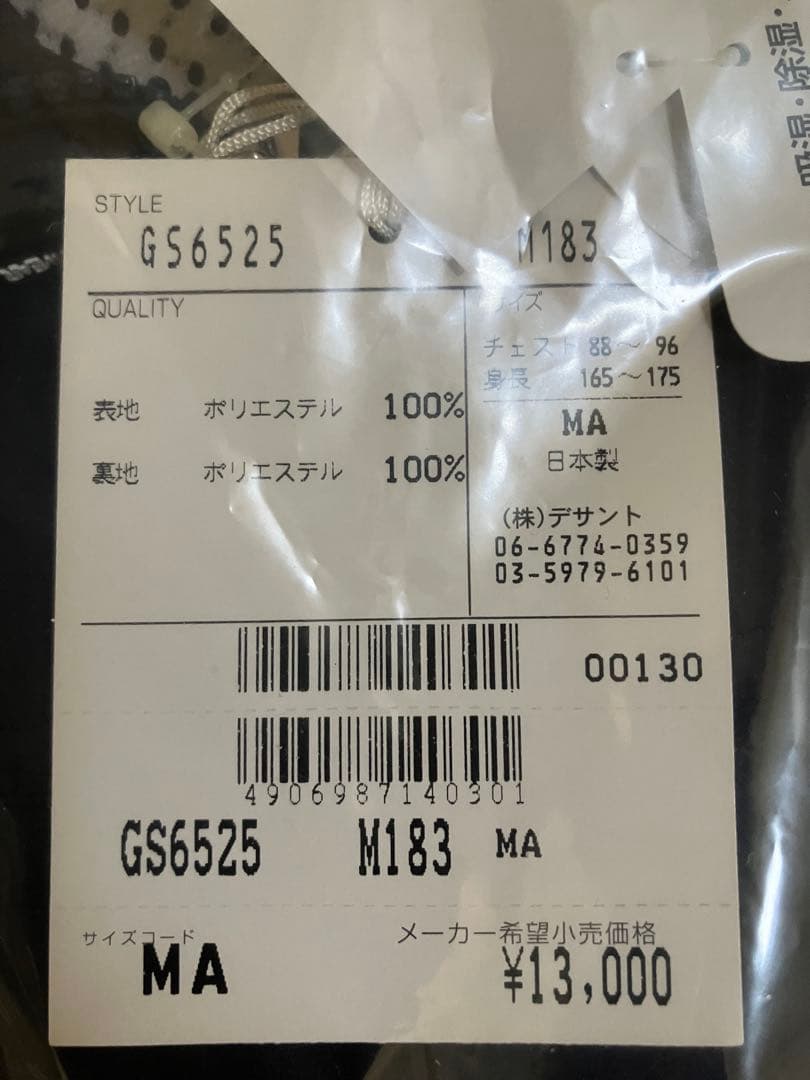 新品タグ付き80年代日本製デサントマンシングウエアネイビー ポケッタブルベストM