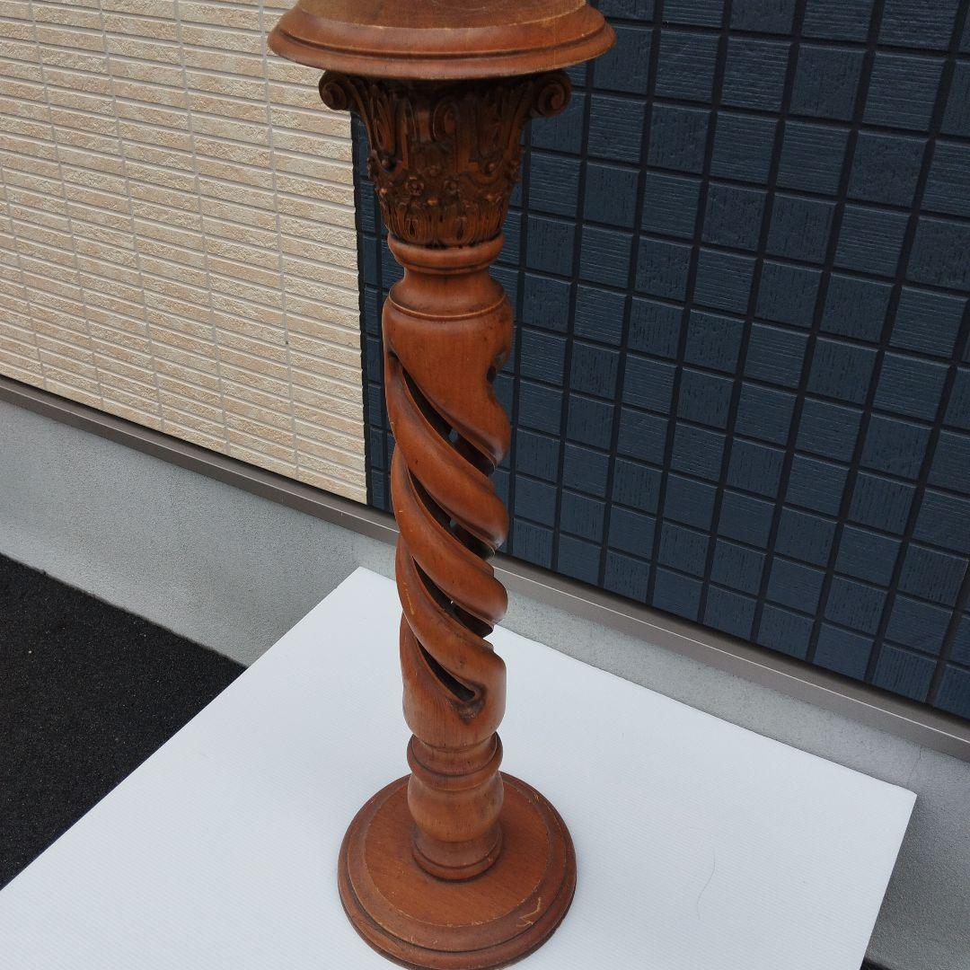 アンティーク バーリーツイスト花台ディスプレイ台✨ガハハ本舗アンティーク市✨