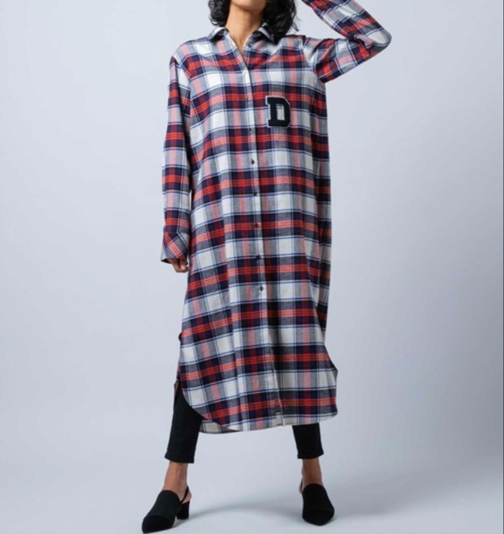 ダブルスタンダードクロージング タータンチェック シャツワンピース