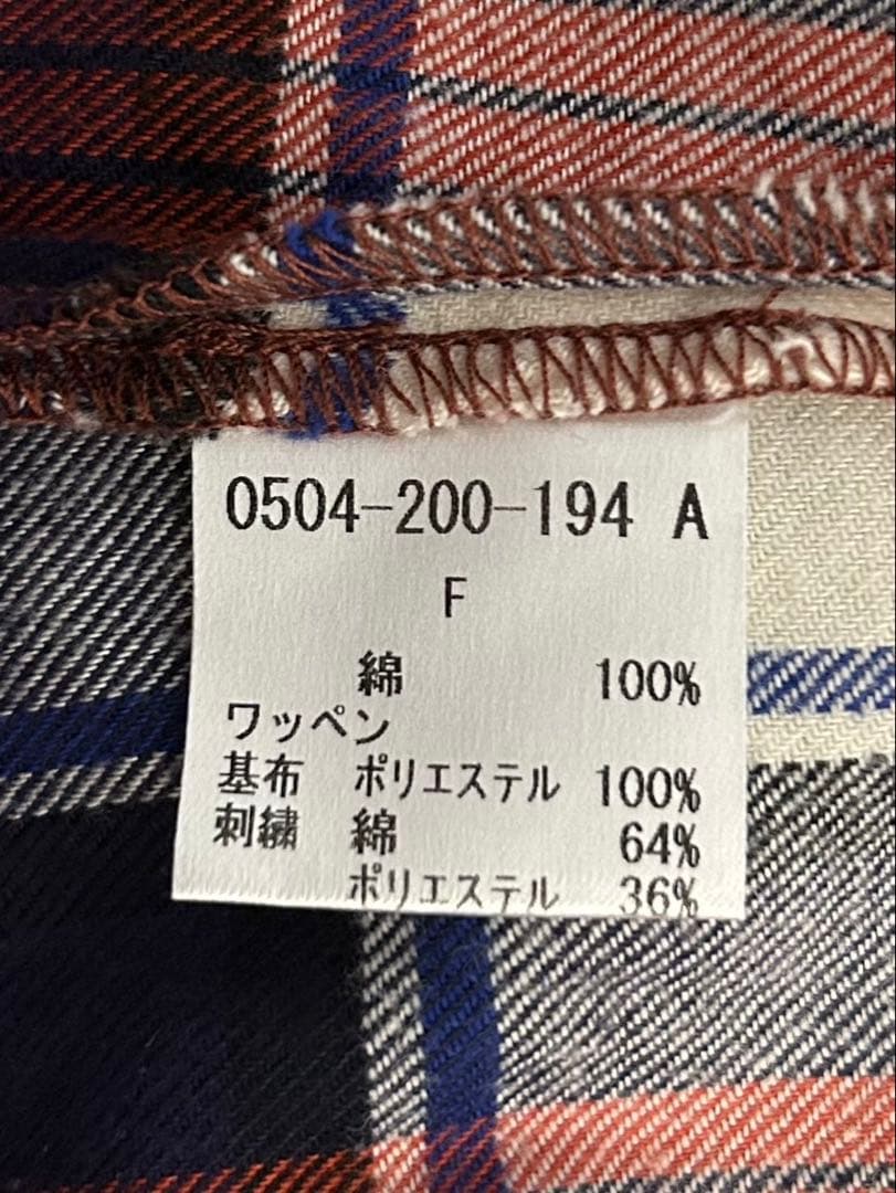 ダブルスタンダードクロージング タータンチェック シャツワンピース