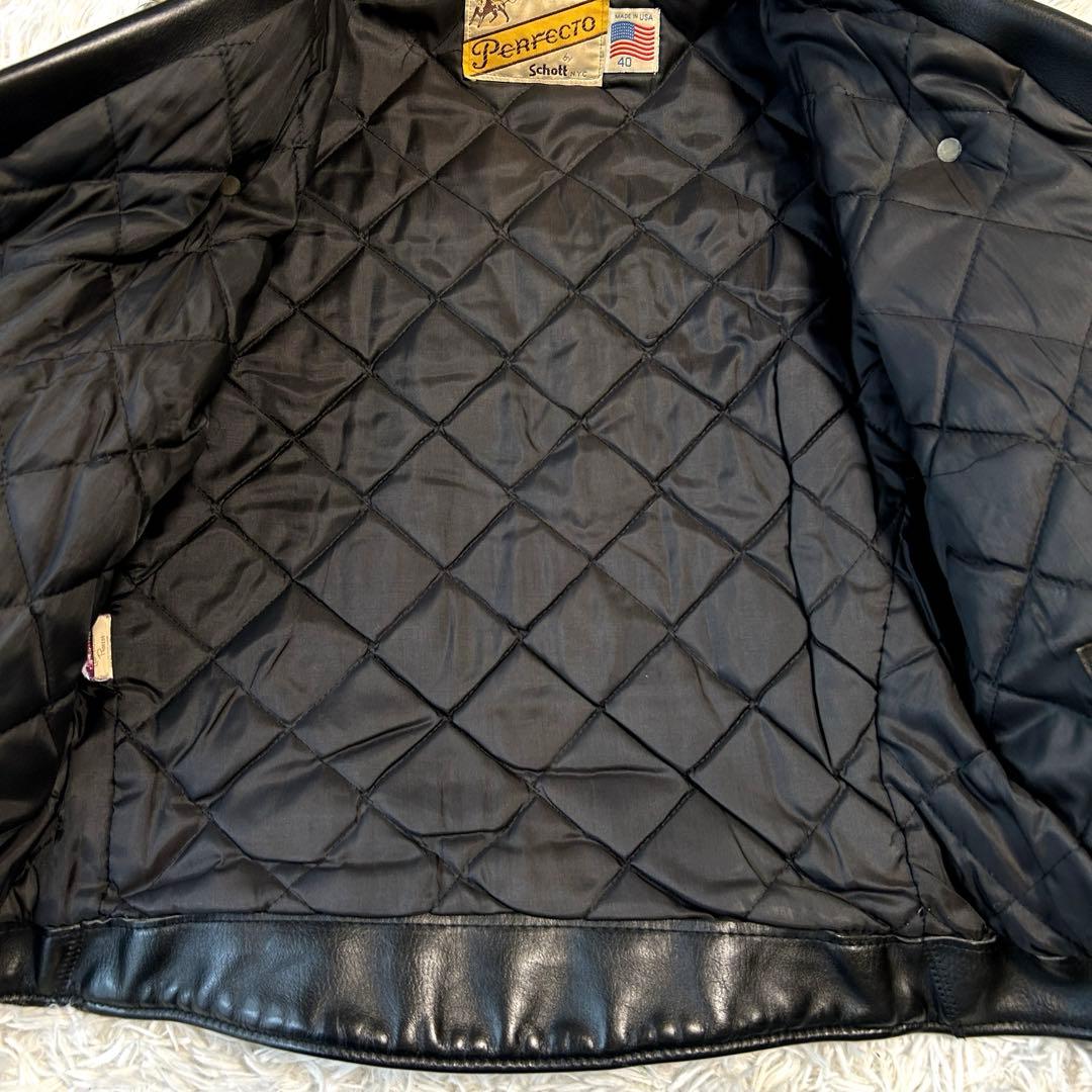 Schott 613 40 牛タグ ワンスター ダブルライダースジャケット