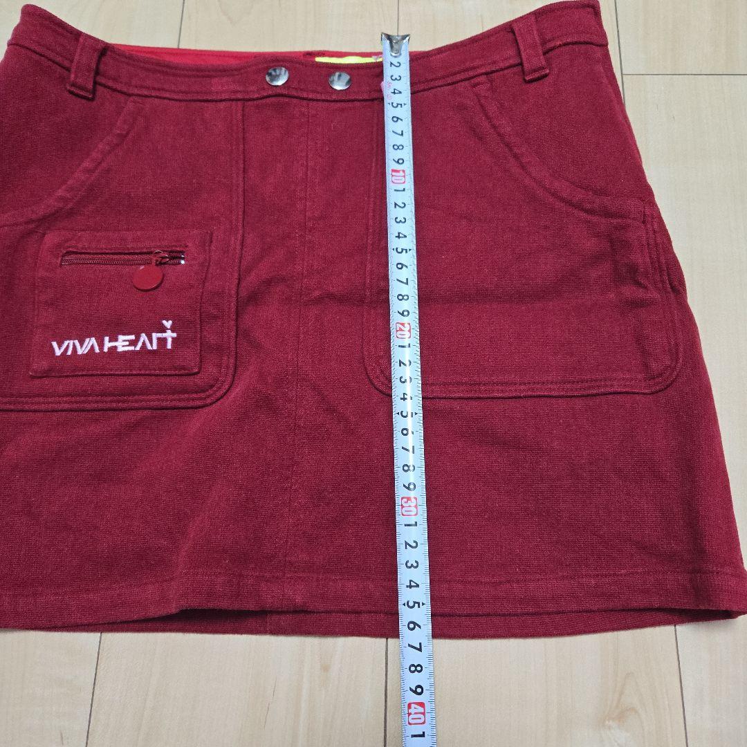 ゴルフウェア　VIVA HEART 赤 スカート ポケット付き