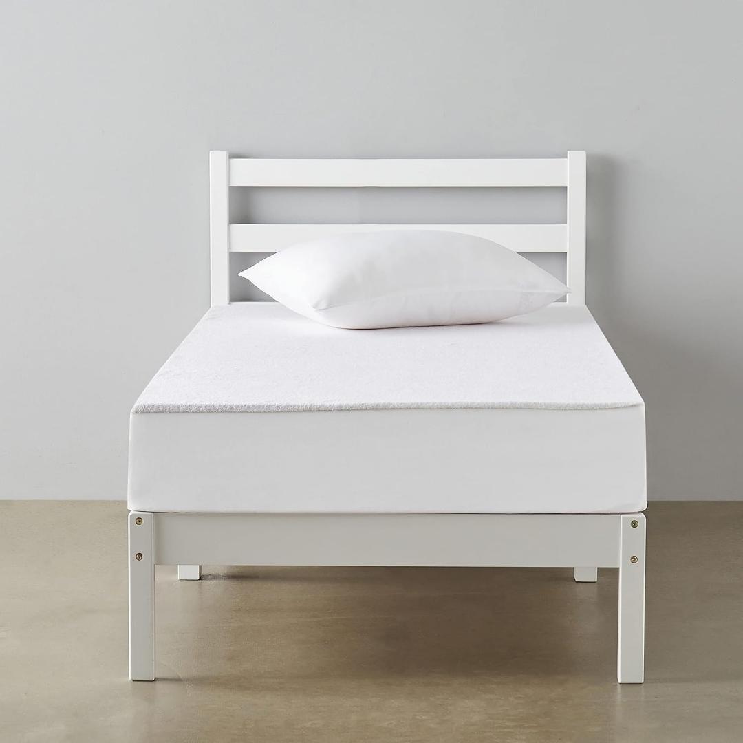 Amazonベーシック パイン無垢材プラットフォーム　 ダブル　ホワイト