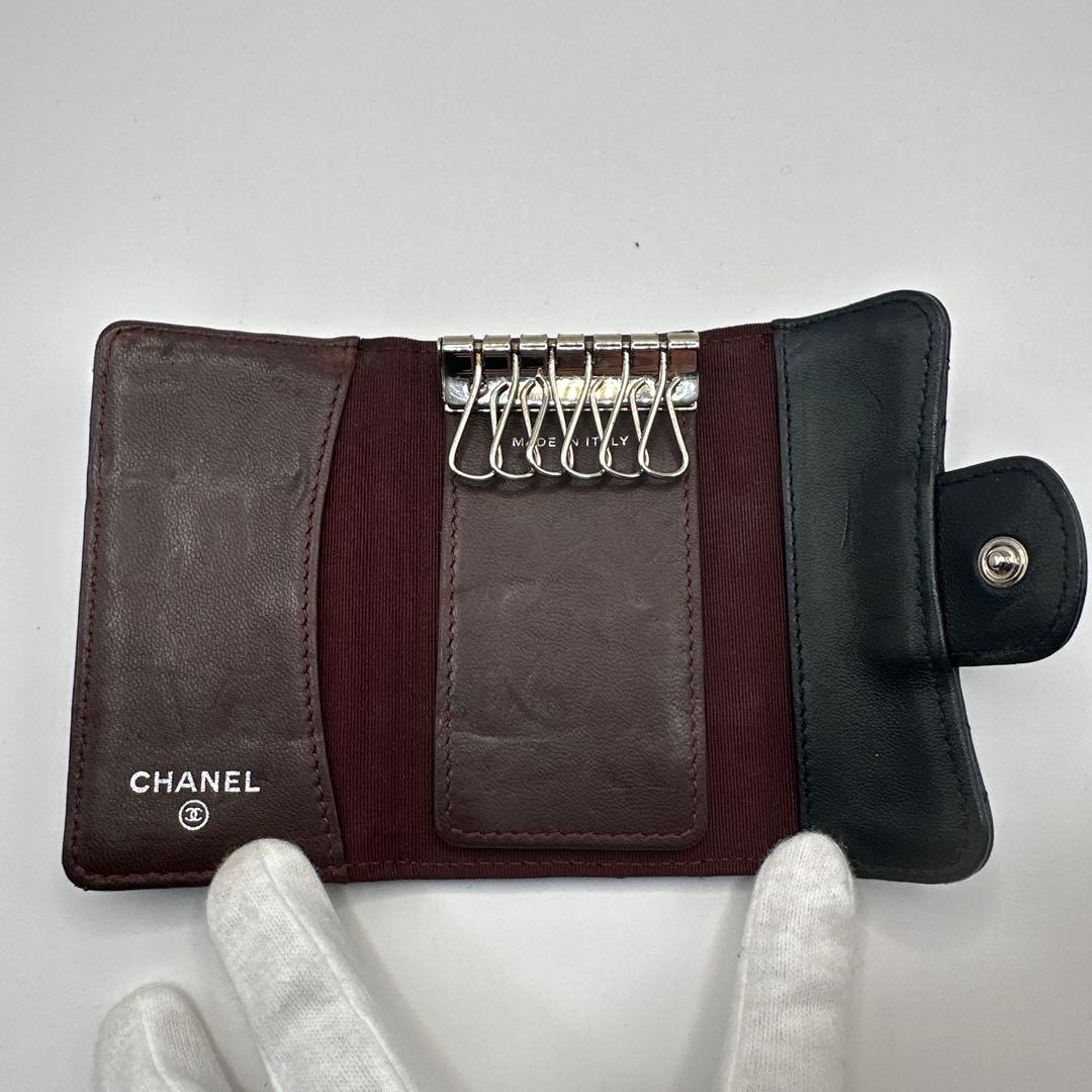 CHANEL マトラッセ　キーケース6連　ブラック