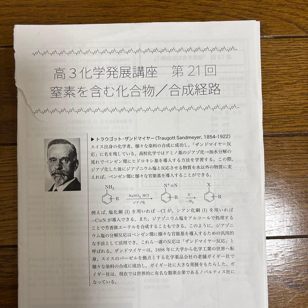 鉄緑会　高3 化学　発展例題&受験化テスト冊子