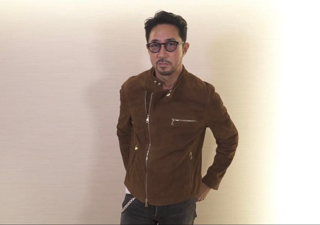 エンメティ 阪急限定　ブラウン　スウェード　ライダース　ジョセフ　46