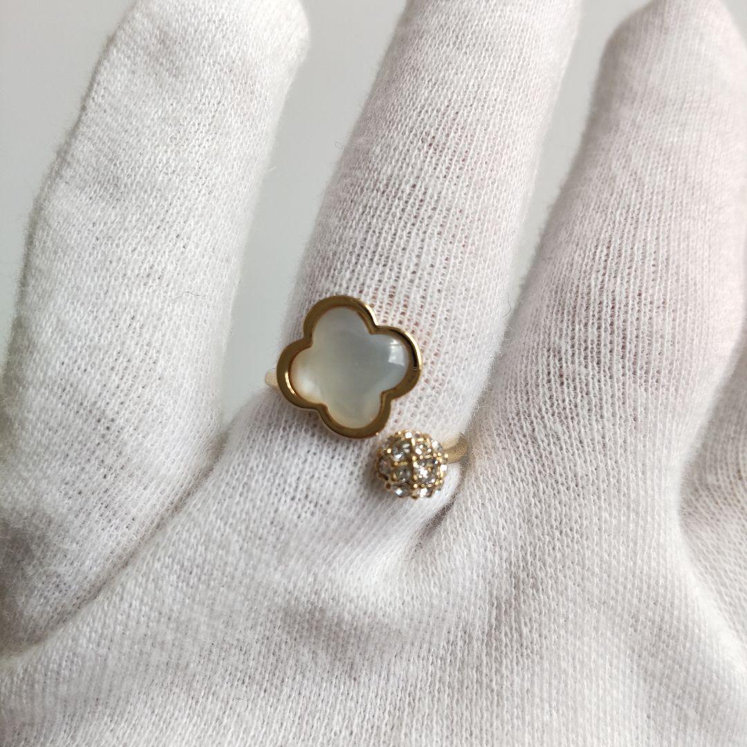 極美品 アンテプリマ エテルナ 白蝶貝 ゴールド リング 指輪 13号