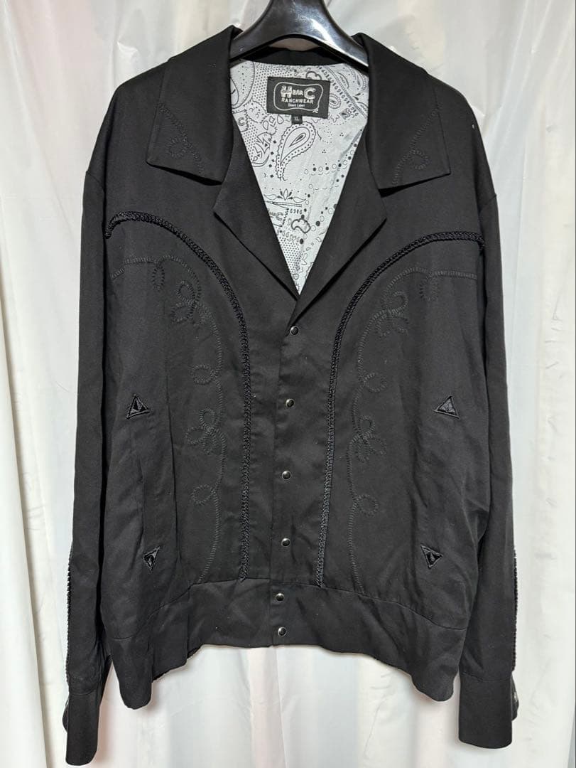 ぶ*る様 RANCHWEAR ランチウェア ウエスタンシャツブラック