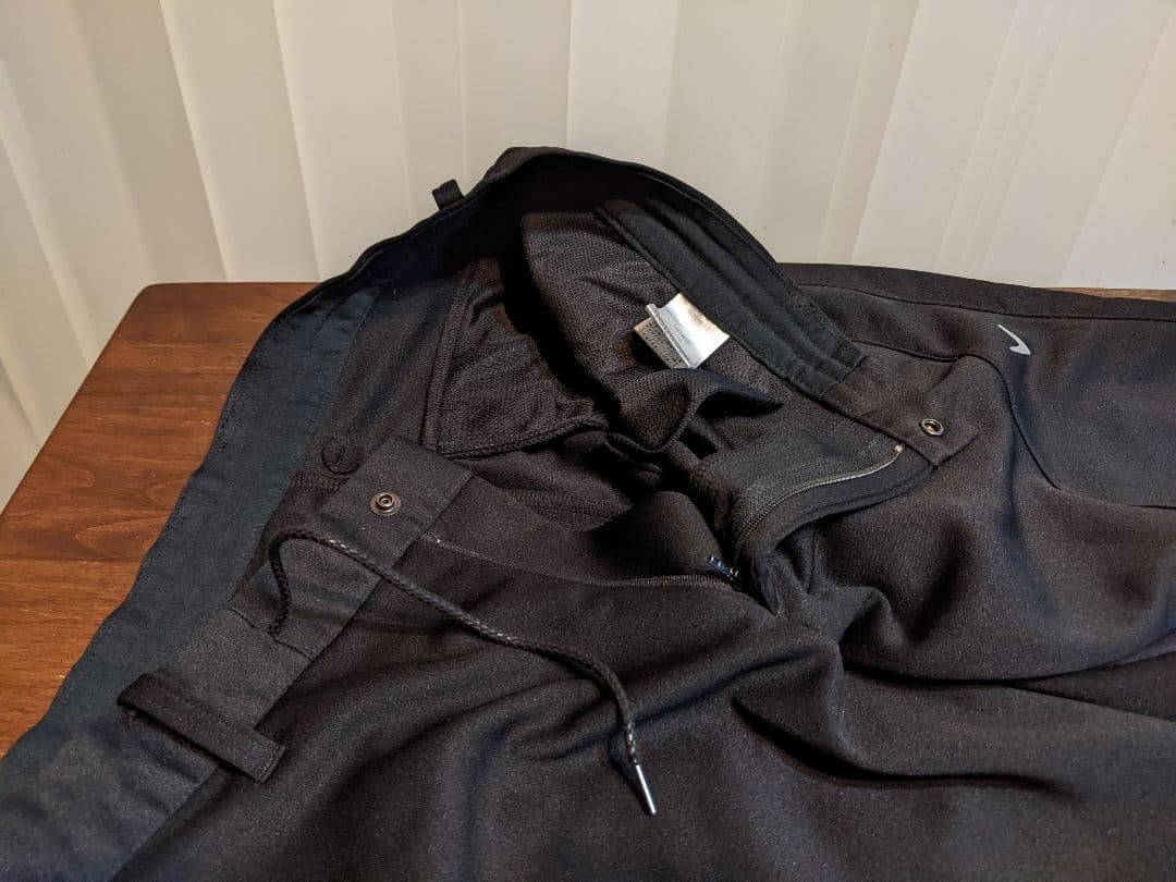 キャロウェイ　デカロゴ　ストレッチ　ロングパンツ　ダンボール　ジョガーパンツ　黒