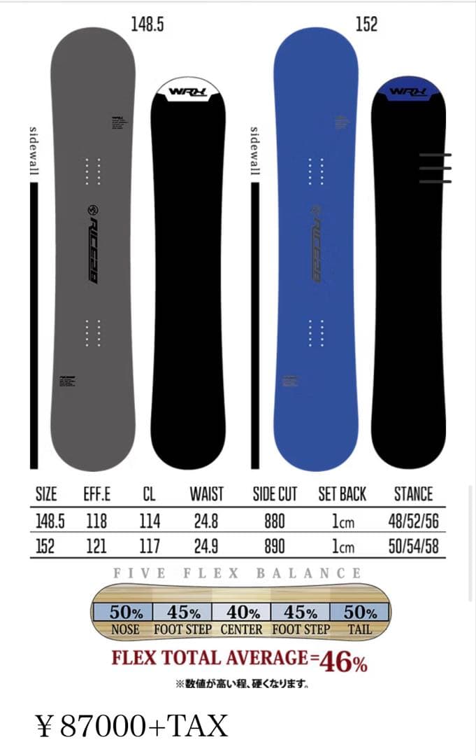 RICE28 WRX スノーボード　152 18-19