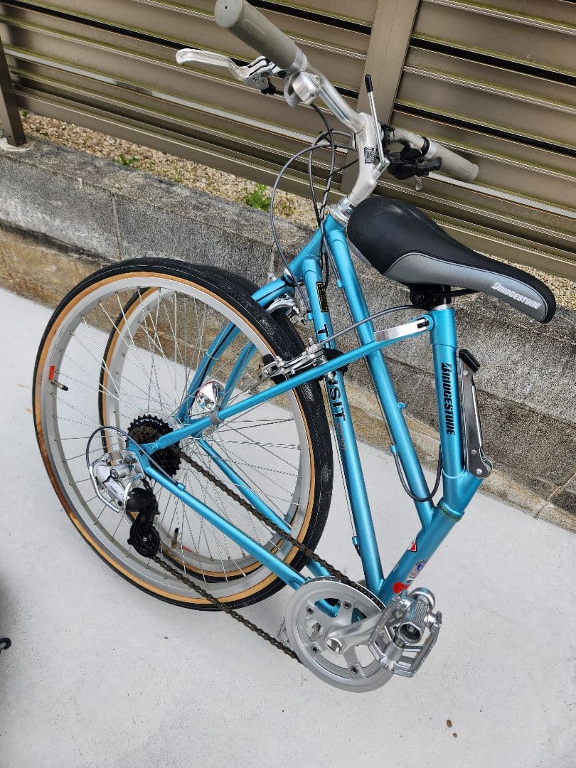 直接受渡限定ブリヂストントランジットスポーツG26 折りたたみ自転車ブルー要整備