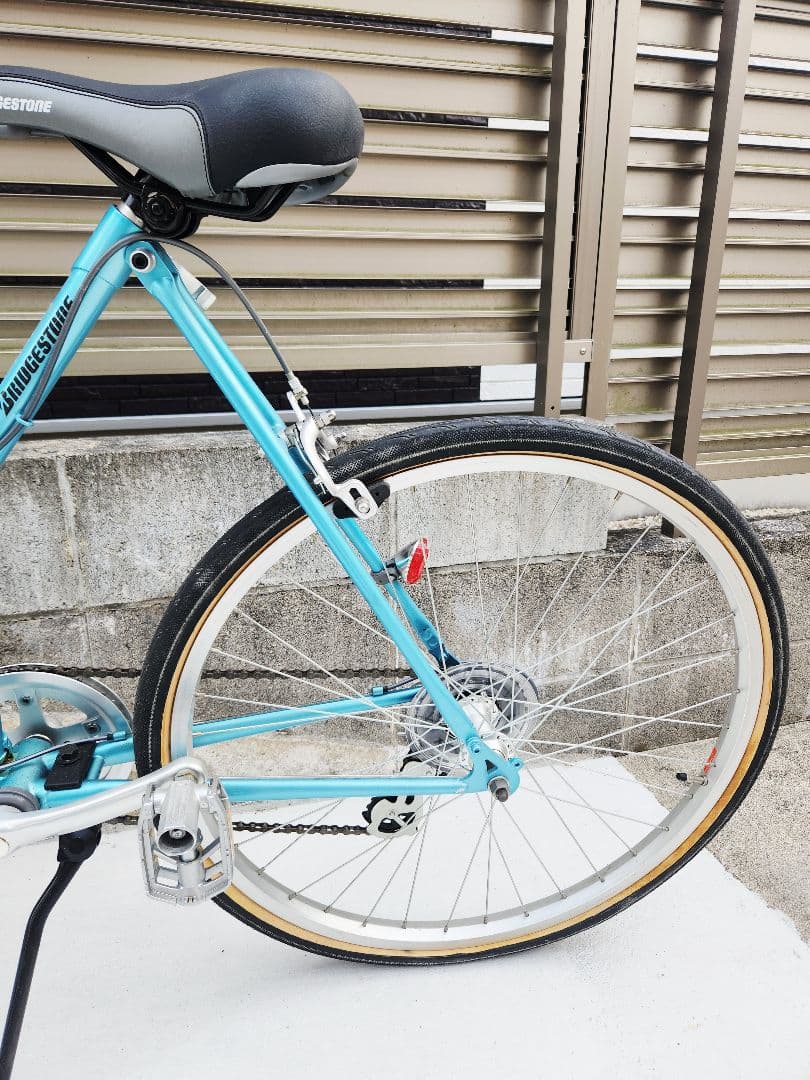 直接受渡限定ブリヂストントランジットスポーツG26 折りたたみ自転車ブルー要整備