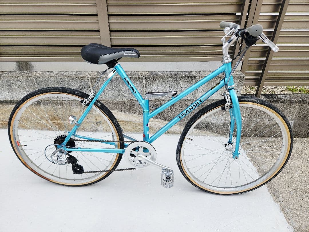 直接受渡限定ブリヂストントランジットスポーツG26 折りたたみ自転車ブルー要整備