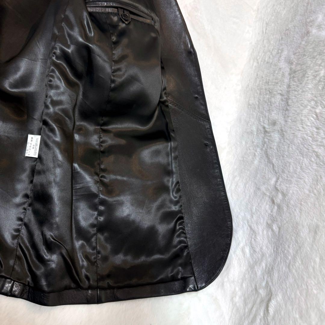 【美品】アニエスベースペシャル ラムレザー ライダースジャケット ブラック L