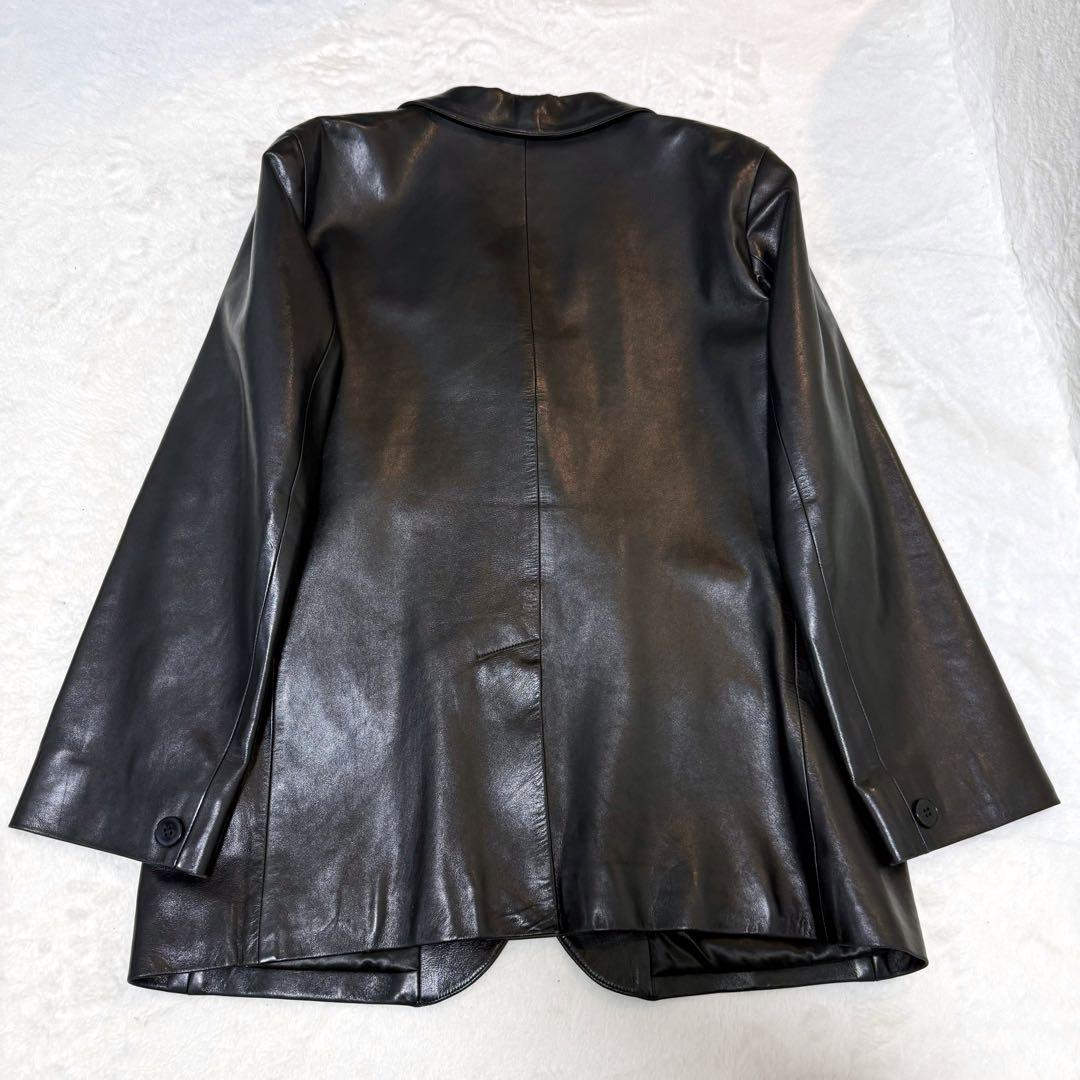 【美品】アニエスベースペシャル ラムレザー ライダースジャケット ブラック L