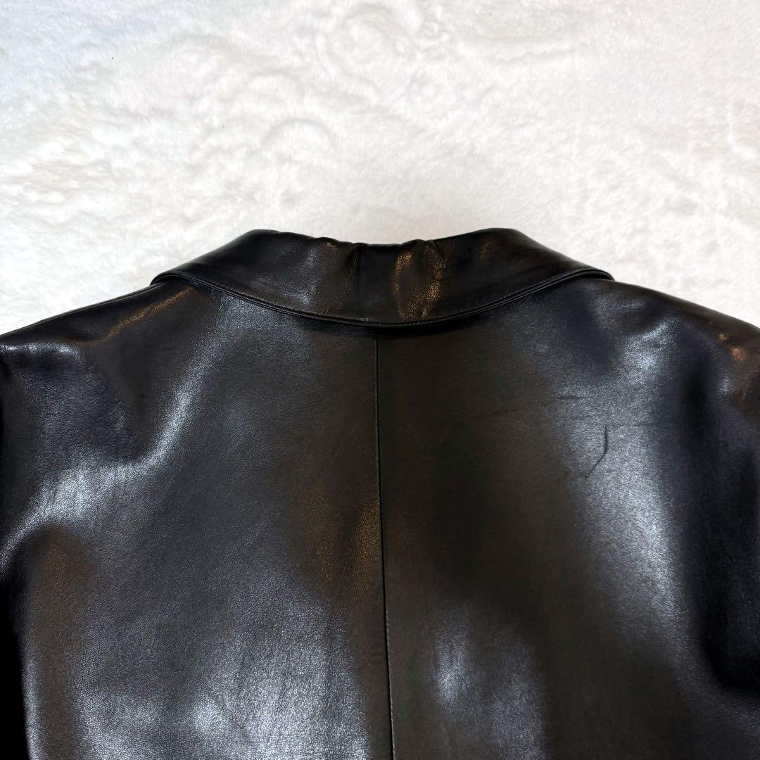 【美品】アニエスベースペシャル ラムレザー ライダースジャケット ブラック L