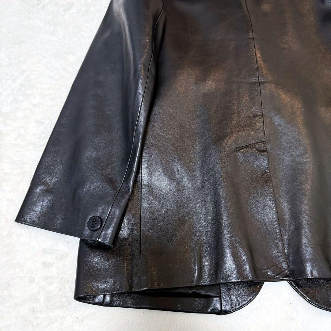 【美品】アニエスベースペシャル ラムレザー ライダースジャケット ブラック L