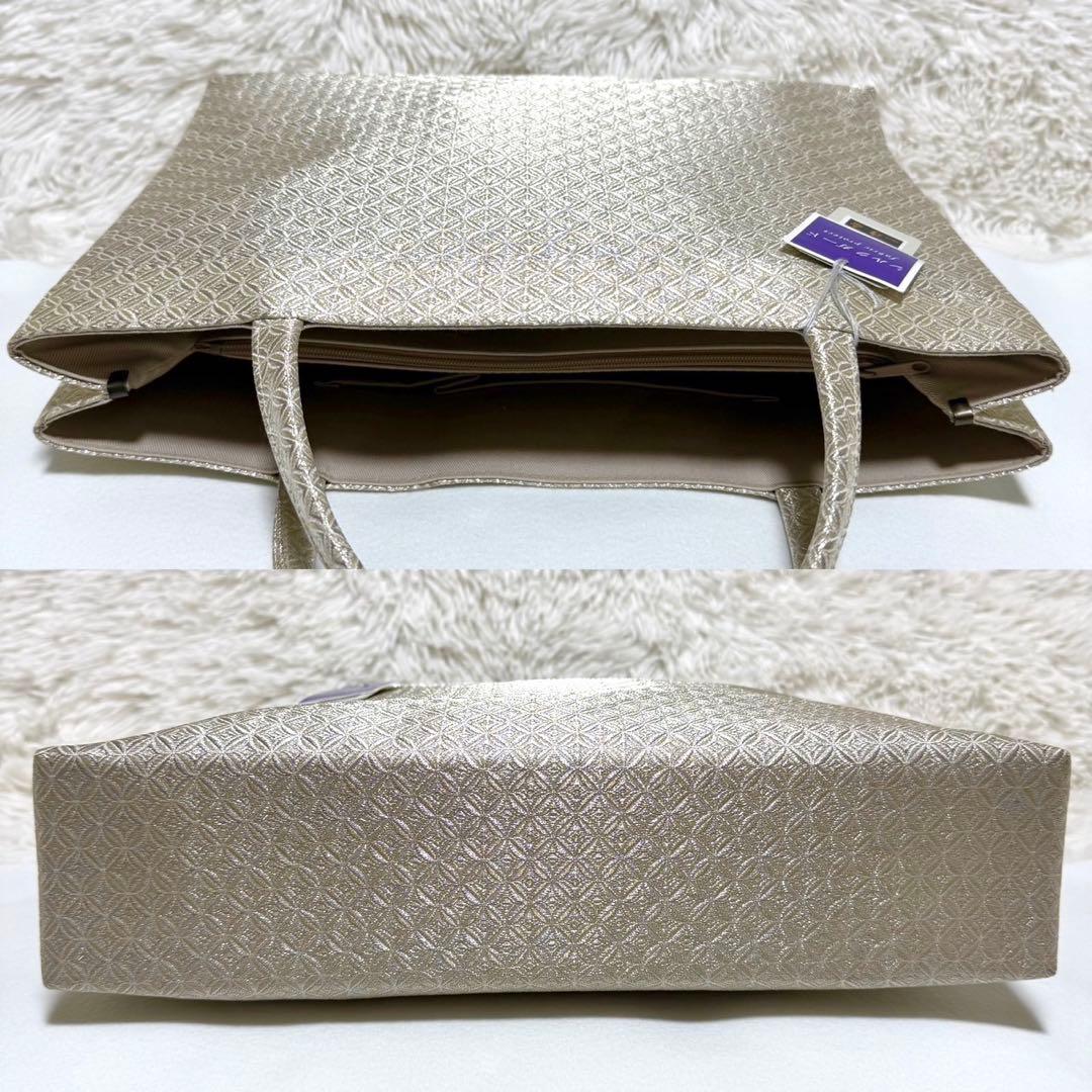 未使用品 衿秀 和装 トート バッグ 手提げ シルクガード 絹 A4 ゴールド