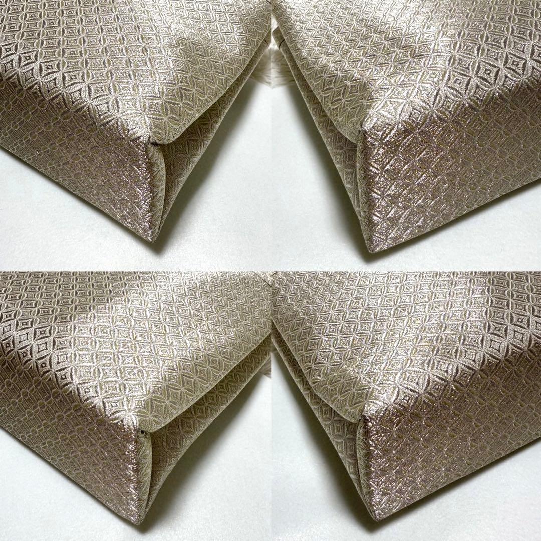 未使用品 衿秀 和装 トート バッグ 手提げ シルクガード 絹 A4 ゴールド