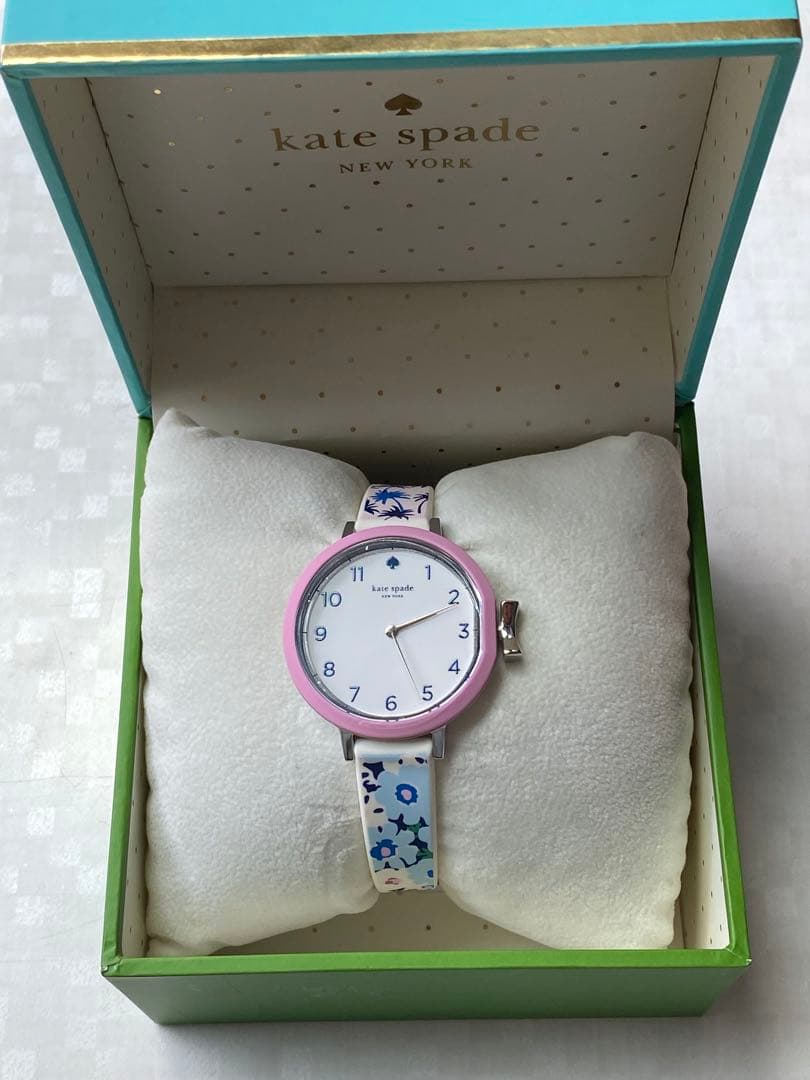 kate spade 花、パーム柄ラバーベルト 腕時計