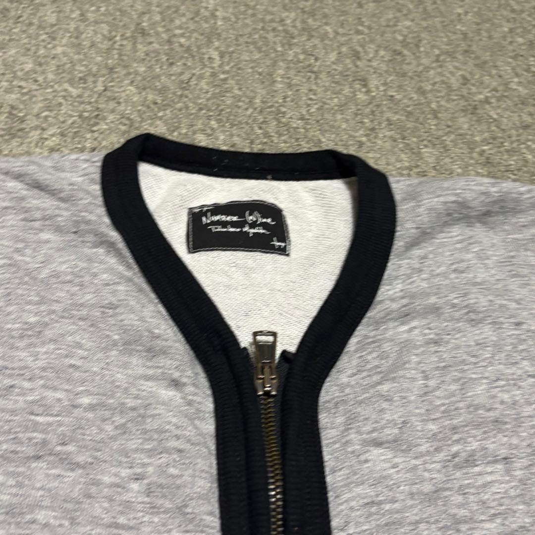 08AW number nine カレッジ　カーディガン　スウェット　グレー