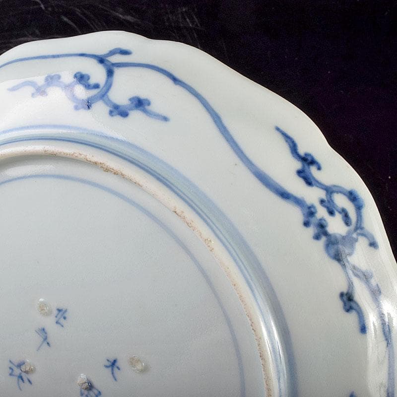 たけちゃん　伊万里焼　染錦　松竹梅文　七寸皿　C　R4742