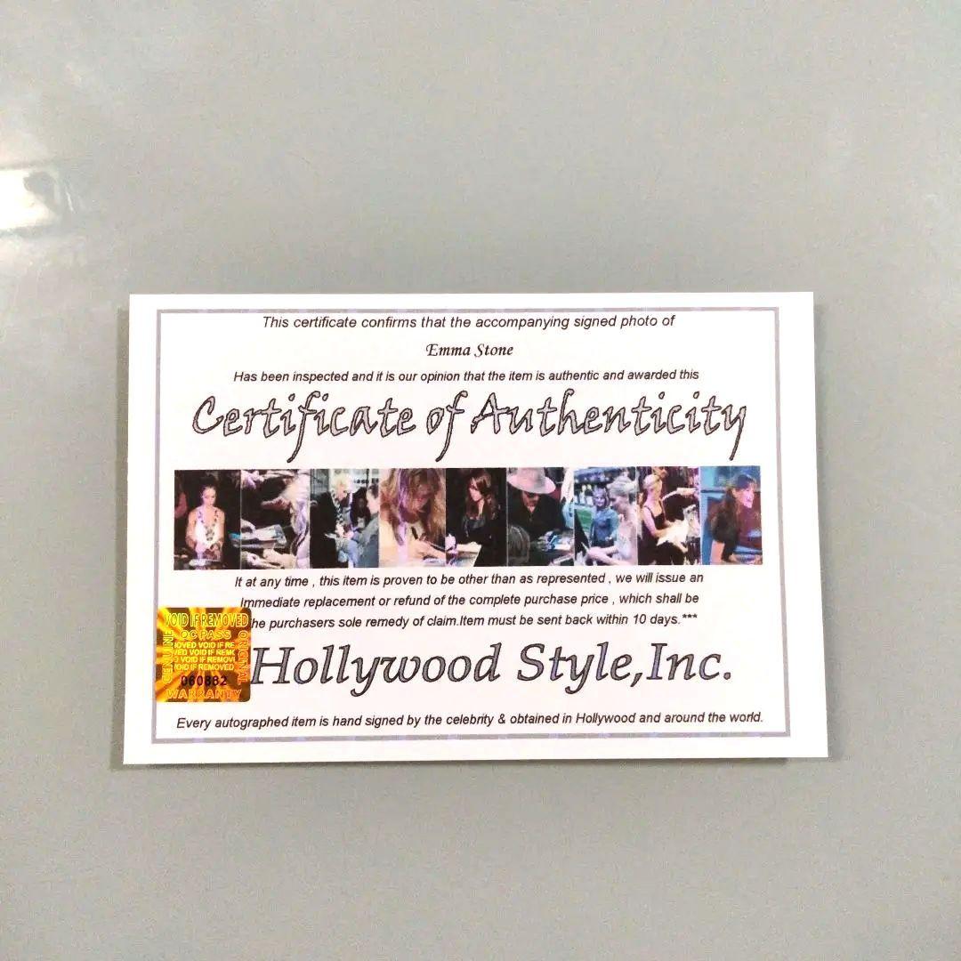 エマ・ストーン直筆サイン入り2Lサイズ写真…ラ・ラ・ランド
