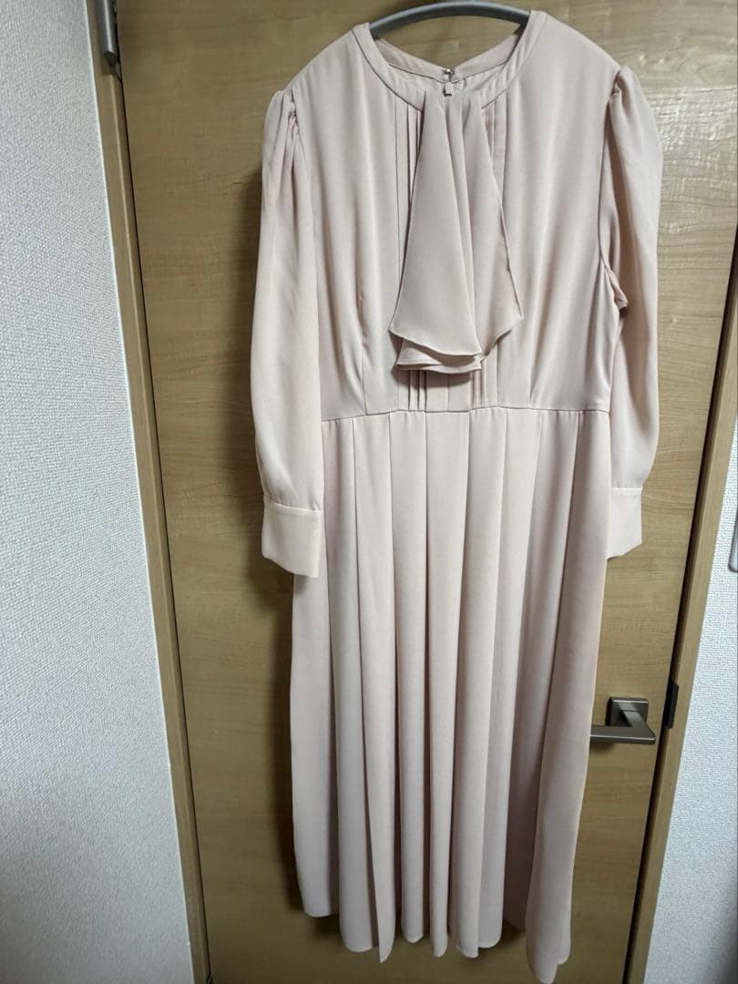 セルフォード　CELFORD　 ボウタイプリーツロングワンピース　38