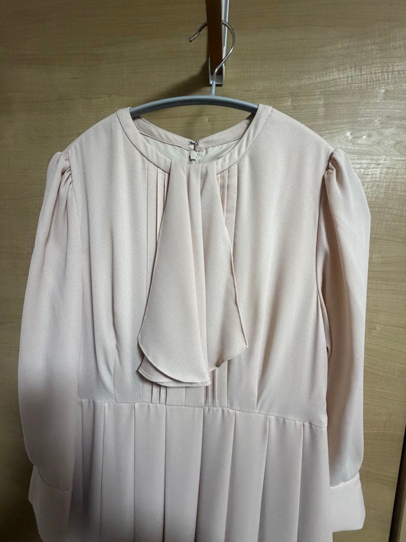 セルフォード　CELFORD　 ボウタイプリーツロングワンピース　38