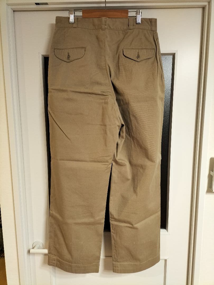 60s USMC（米海兵隊）カーキ・チノパンツ アルミジップ　W33表記