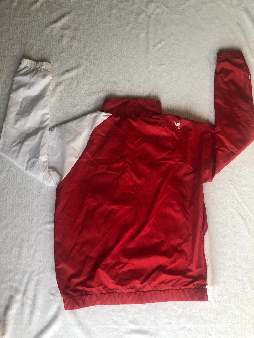 Jun & Ropé 撥水 吸水速乾 アシメトリータフタブルゾン 赤