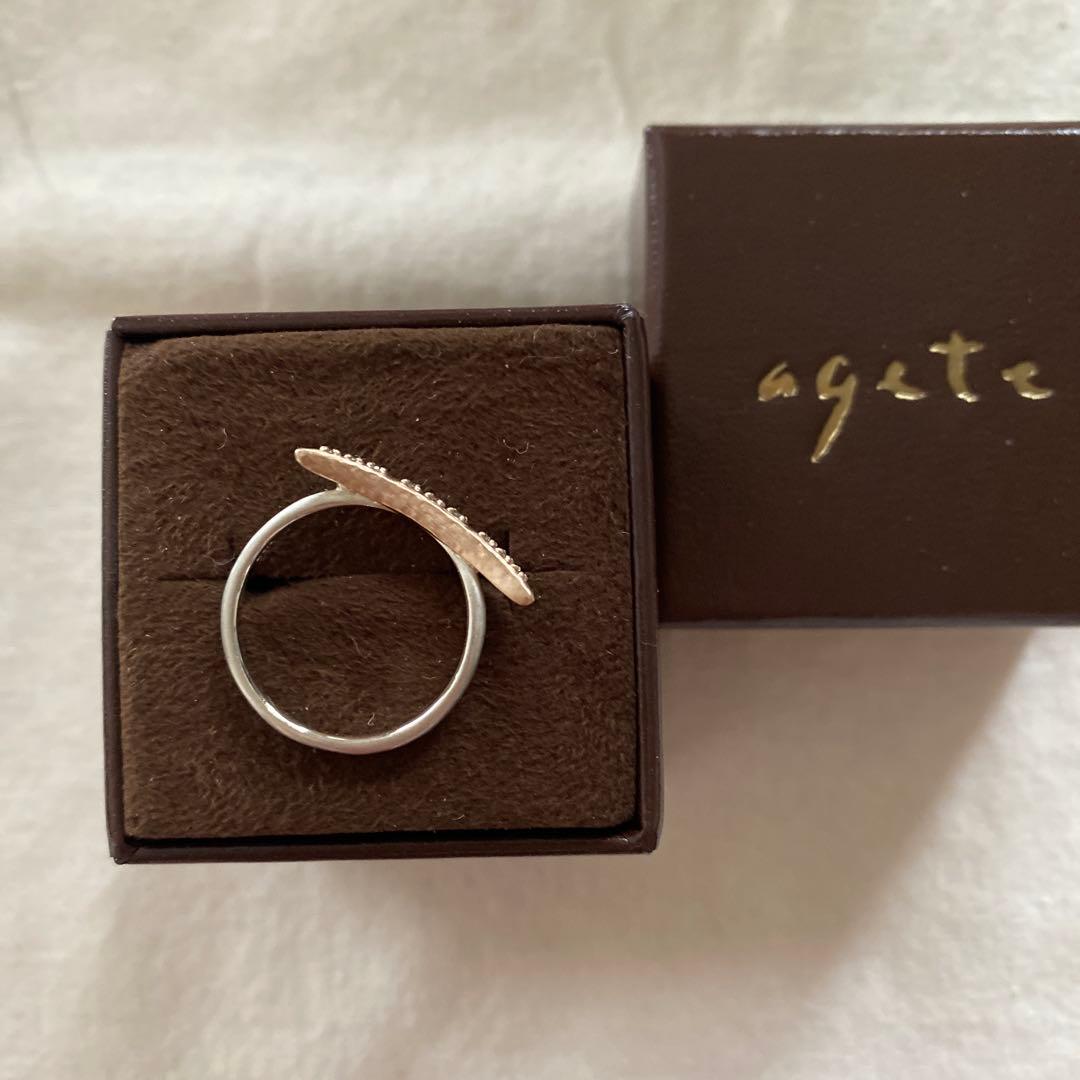 キ*キ様 未使用 agete K5シルバーダイヤモンドリング 11号