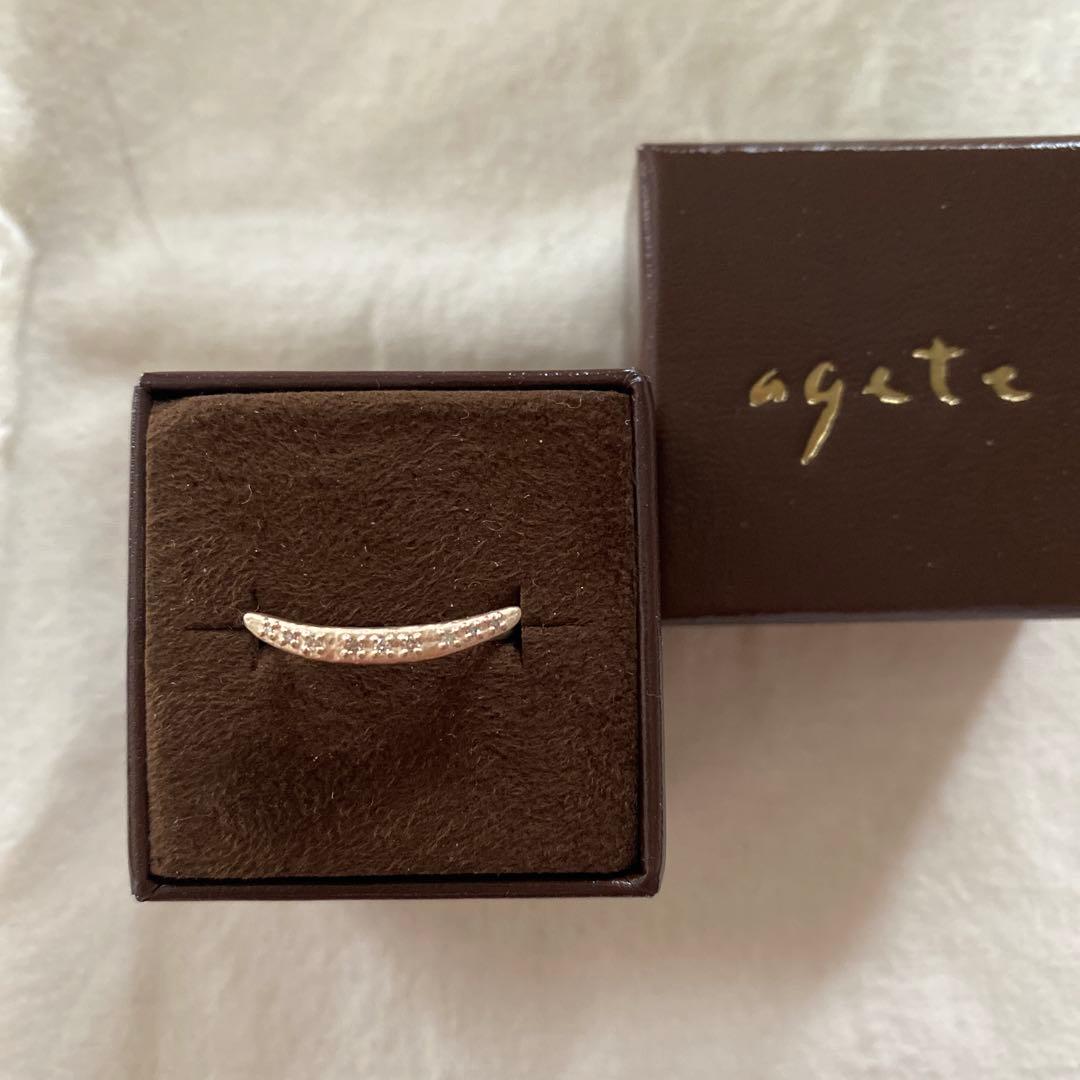 キ*キ様 未使用 agete K5シルバーダイヤモンドリング 11号