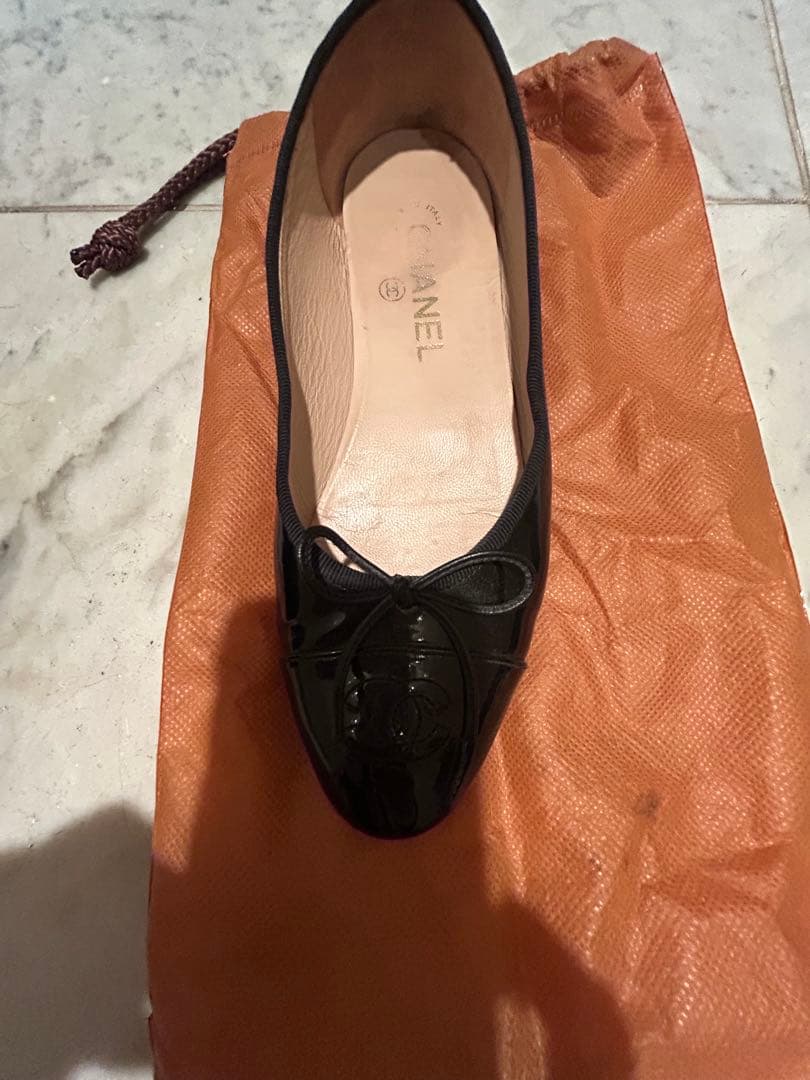 CHANEL ブラック バレエシューズ