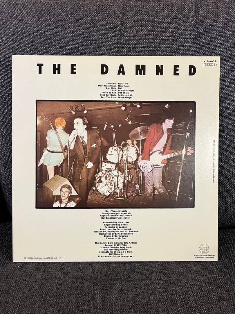 THE DAMNED1977 LP洋楽レコード美盤 STIFF RECORDS