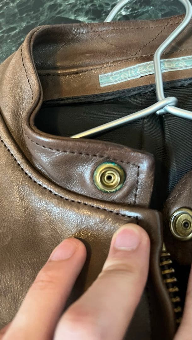 【美品】 celt&cobra シングル レザージャケット ブラウン 茶色