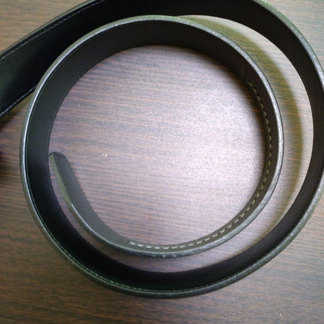 貴重なサイズ　テーラーメイド無段階黒レザーベルト メタルバックル