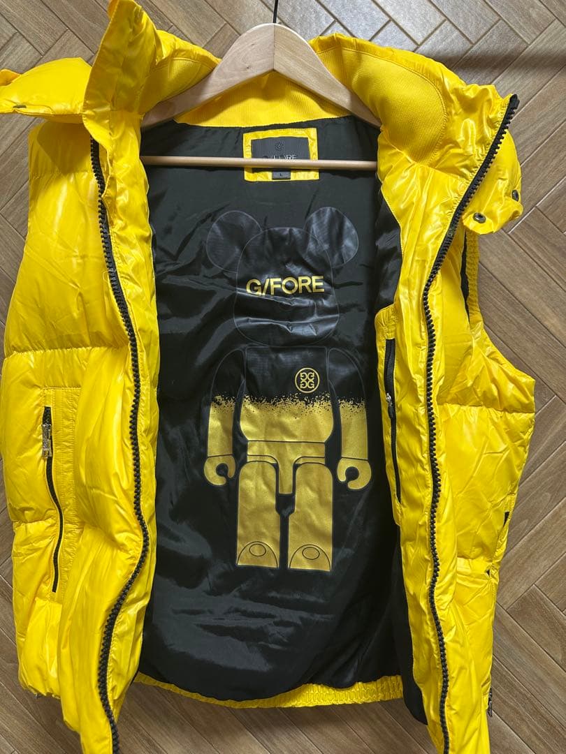 新作G/FORE韓国ジーフォア　メンズダウンベスト　イエローsizeL
