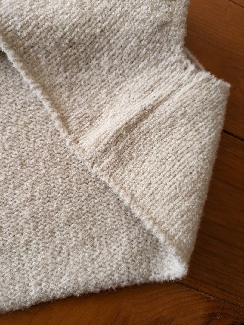 2025年 evam evaリニューウールフードベスト アイボリー