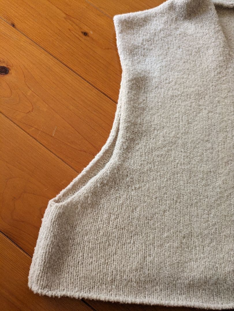 2025年 evam evaリニューウールフードベスト アイボリー