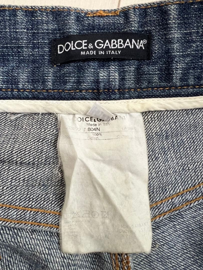 L～XL DOLCE&GABBANA ダメージ加工 デニムパンツ ITALY製