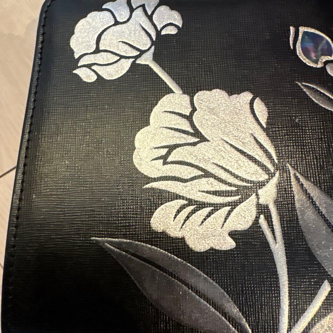 牛革蒔絵 和装用バッグ プラチナ箔 さかもとコレクション