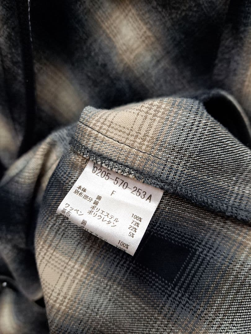 ダブルスタンダードクロージング オンブレ チェック アウター