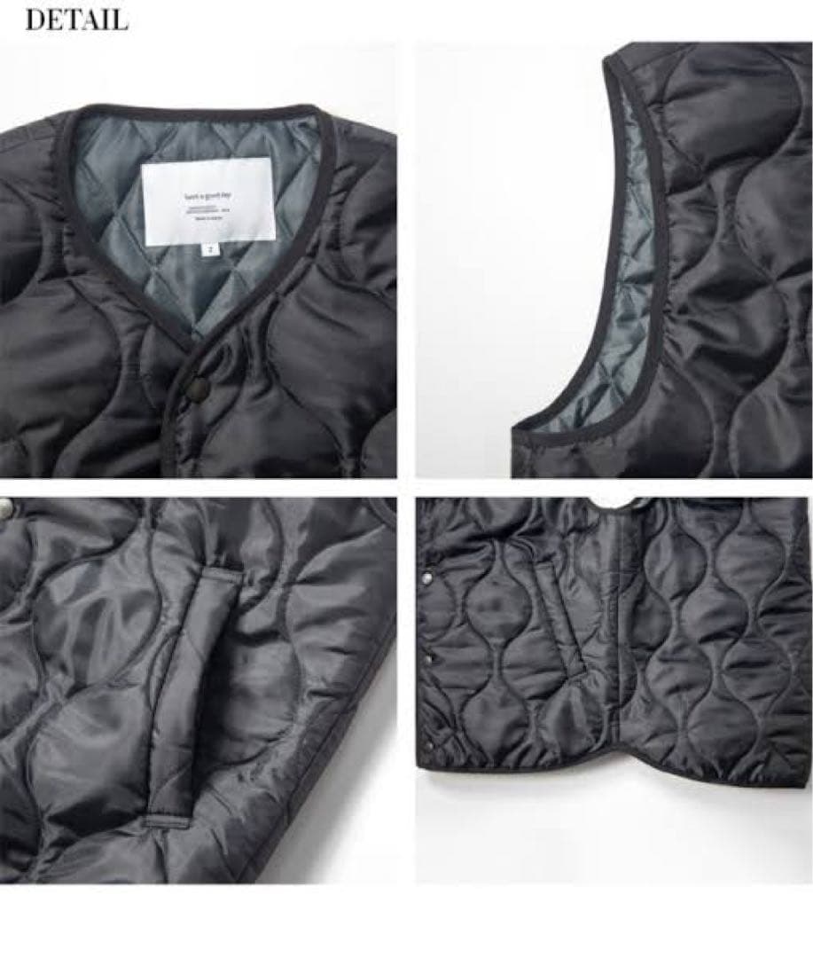 have a good day キルティングベスト ブラック サイズ3