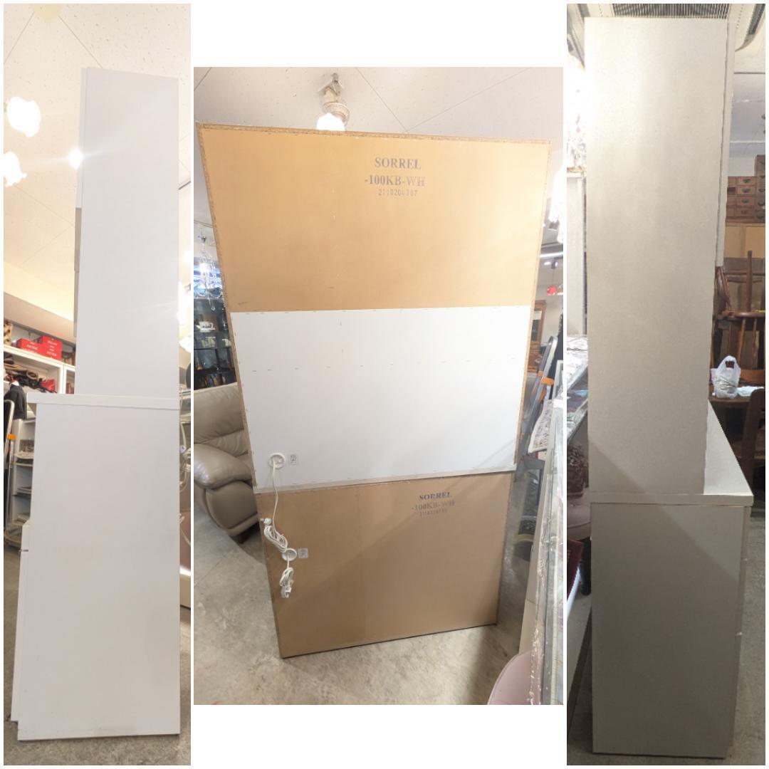 【大容量】 ニトリ 食器棚 ホワイト SORREL 100KB キッチンボード