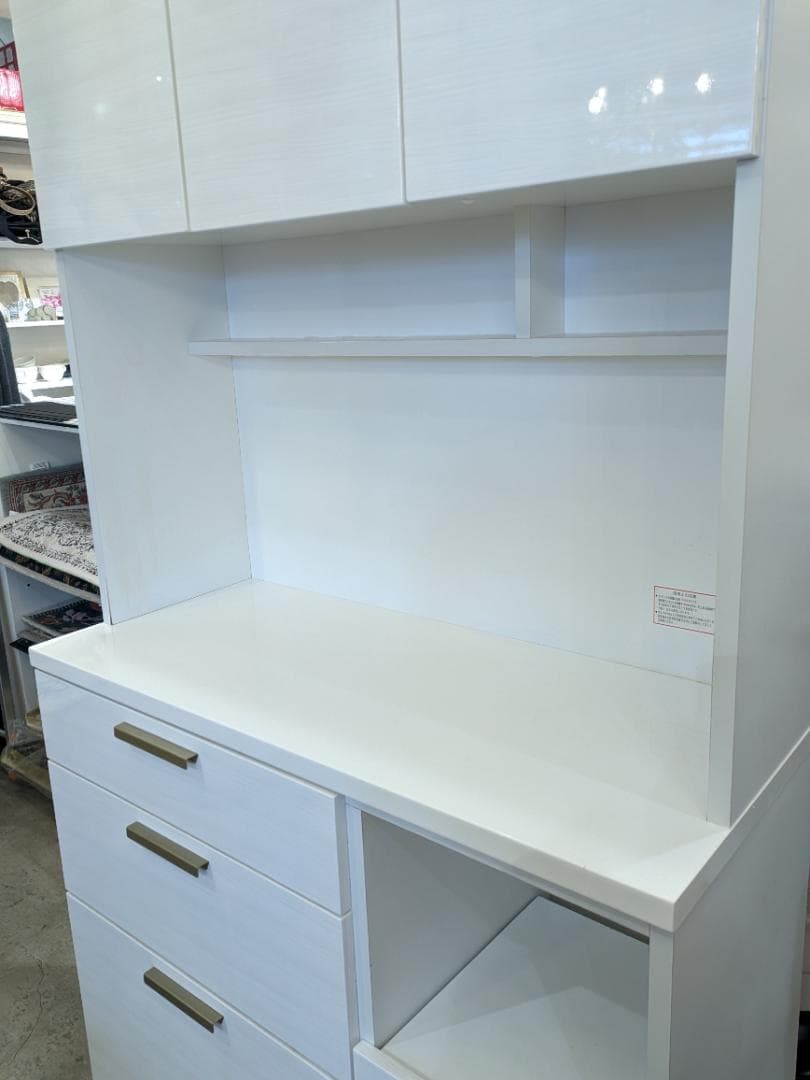 【大容量】 ニトリ 食器棚 ホワイト SORREL 100KB キッチンボード